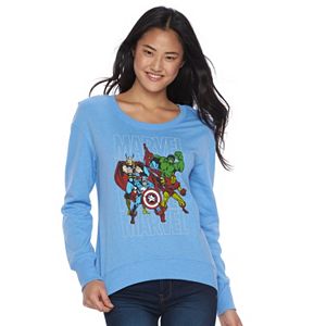 Juniors' Marvel Characters Graphic Fleece Sweatshirt