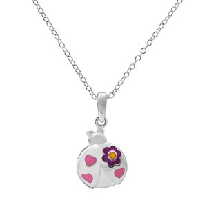 Hallmark Kids' Sterling Silver Ladybug Pendant Necklace