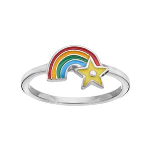 Hallmark Kids' Sterling Silver Rainbow Ring
