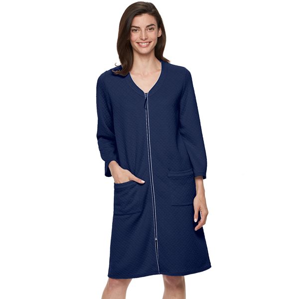 Women's Croft & Barrow® Knit Zip Duster Robe