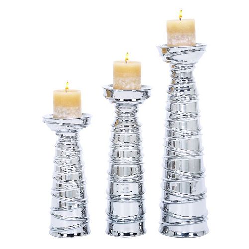 Ceramic Tapered Candle Holder 3piece Set