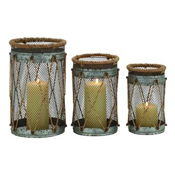 Stansport Coastal Mesh Candle Holder 3 pc Set
