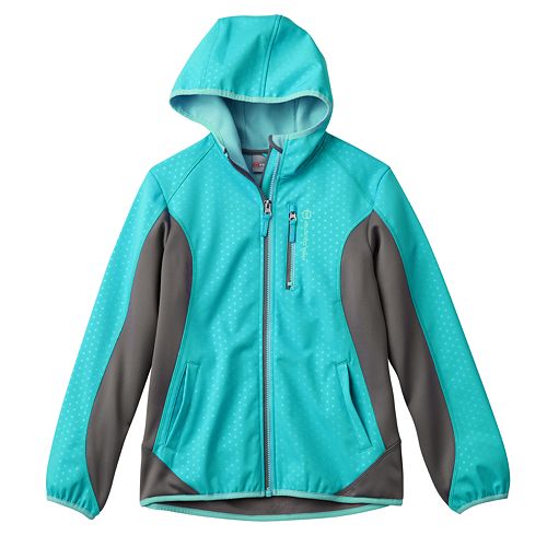 Girls 7 16 Free Country Embossed Dot Lightweight Soft Shell Jacket