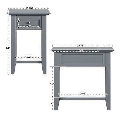HomeVance Otero Charging End Table