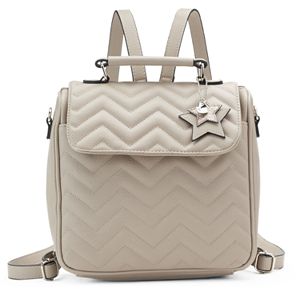 Candie's® Gemma Quilted Chevron Convertible Backpack