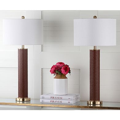 Safavieh Ollie Faux Leather Table Lamp 2-piece Set