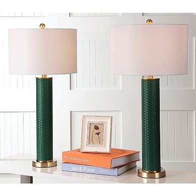Safavieh Ollie Faux Leather Table Lamp 2-piece Set