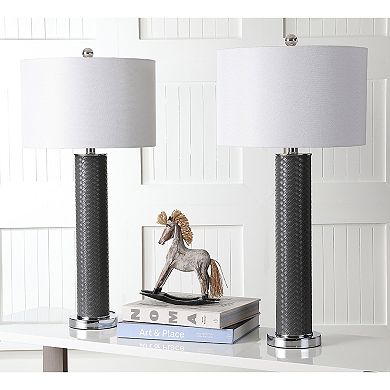 Safavieh Ollie Faux Leather Table Lamp 2-piece Set