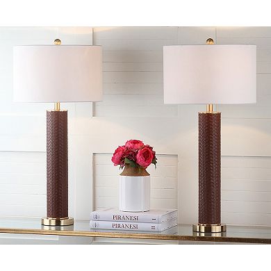 Safavieh Ollie Faux Leather Table Lamp 2-piece Set