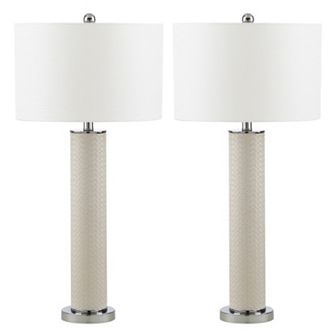 Safavieh Ollie Faux Leather Table Lamp 2 pc Set