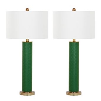 Safavieh Ollie Faux Leather Table Lamp 2 pc Set