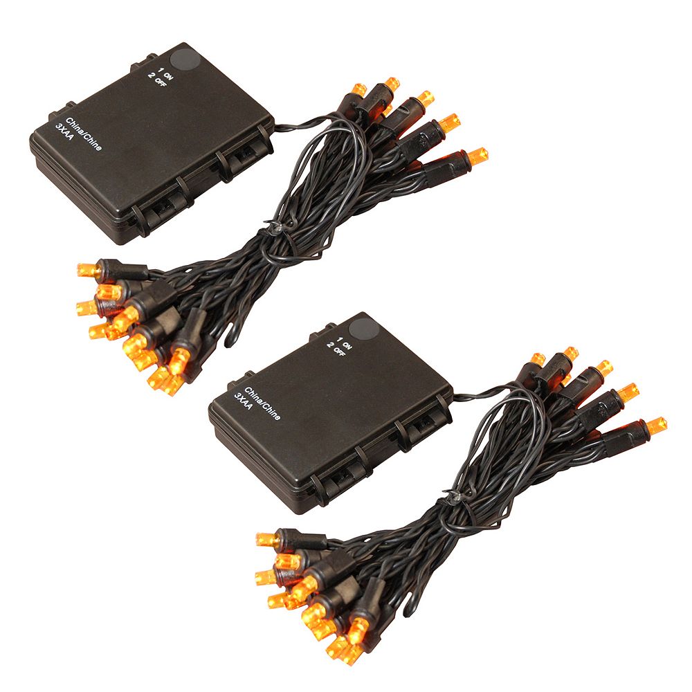 LumaBase Battery-Operated Mini String Lights 2-piece Set