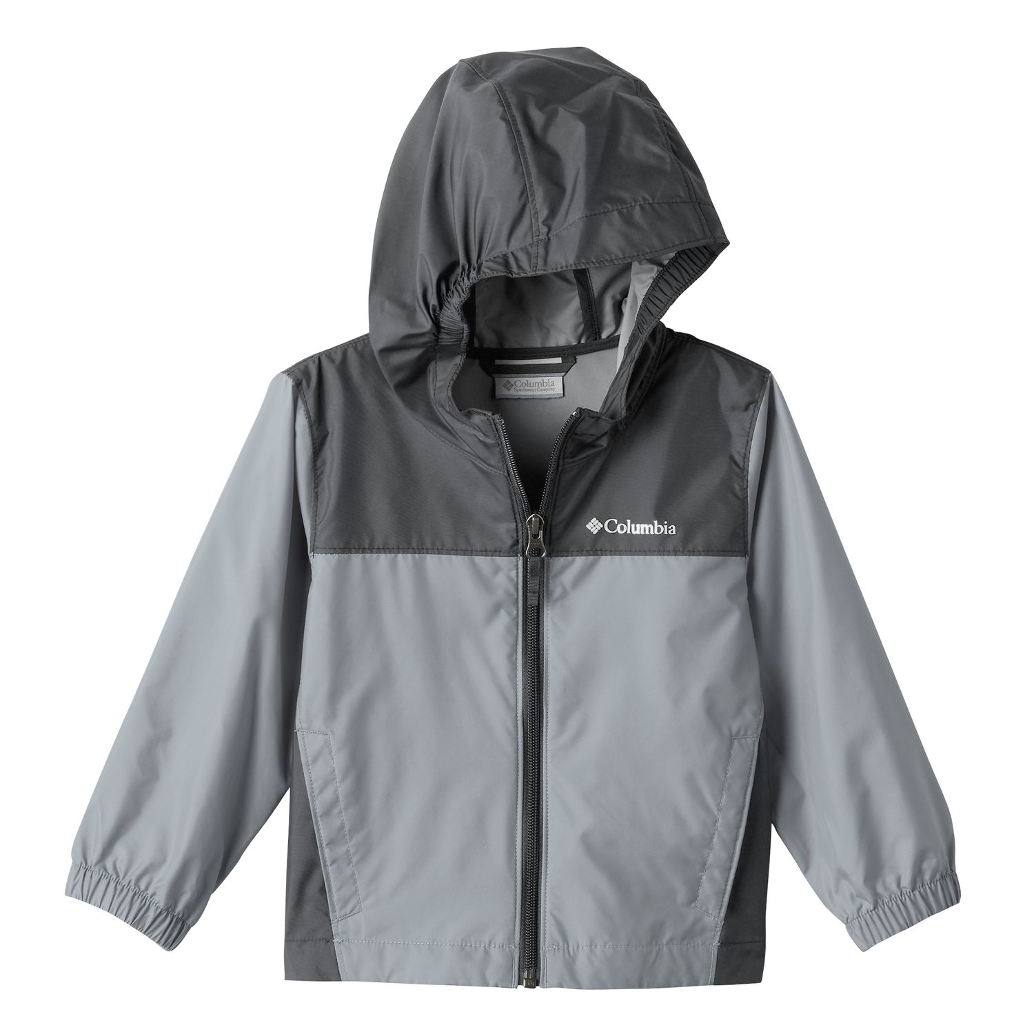 grey columbia rain jacket
