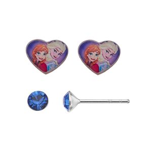 Disney's Frozen Anna & Elsa Kids' Crystal Stud Earring Set