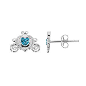 Disney's Cinderella Carriage Kids' Crystal Stud Earrings