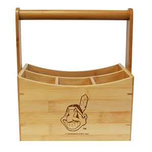 Cleveland Indians Bamboo Utensil Caddy