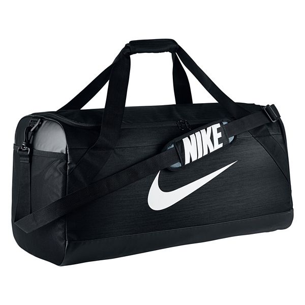 BLACK NIKE DUFFLE BAG in black