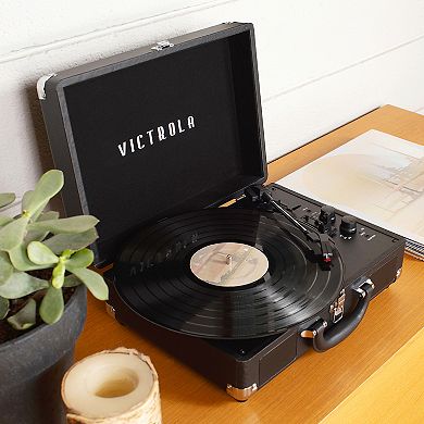 Victrola Journey Bluetooth Suitcase Record Player with 3-speed Turntable