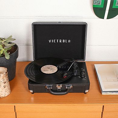 Victrola Journey Bluetooth Suitcase Record Player with 3-speed Turntable