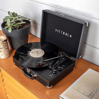 Victrola Journey Bluetooth Suitcase Record Player with 3-speed Turntable