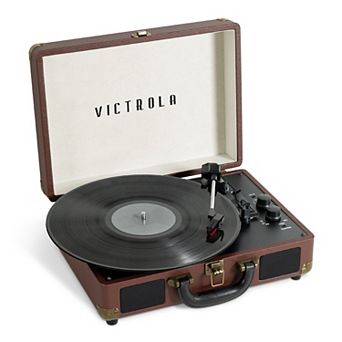 Victrola Journey Bluetooth Suitcase Record Player with 3-speed Turntable