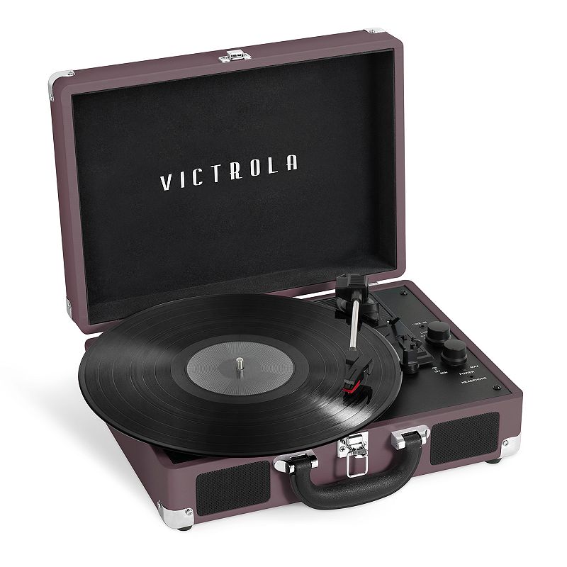 Victrola Journey Bluetooth Suitcase Record Player with 3-speed Turntable, Pink