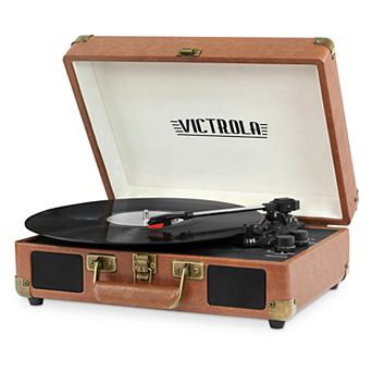 Victrola Journey Bluetooth Suitcase Record Player with 3-speed Turntable