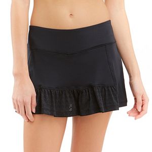 Women's Marika Perforated Knit Ruffle Skort