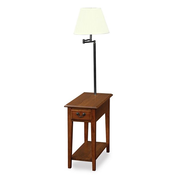 Side table hot sale with lamp attached