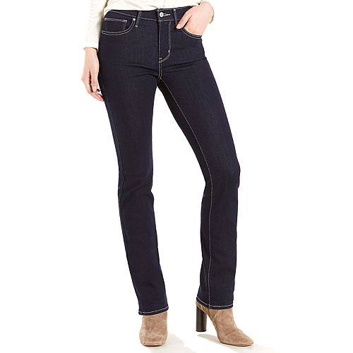 white levi's straight leg jeans