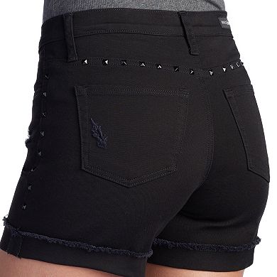 Women's Rock & Republic® Bumpershoot Frayed Black Shorts