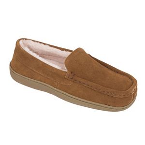 Chaps Men's Wide Suede Loafer Slippers
