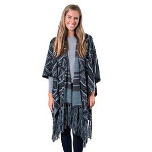 MUK LUKS Knit Fringed Ruana
