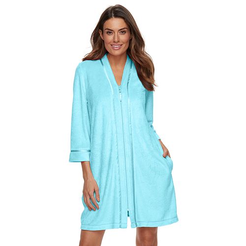 Download Women's Croft & Barrow® Zip-Front Wicking Terry Robe