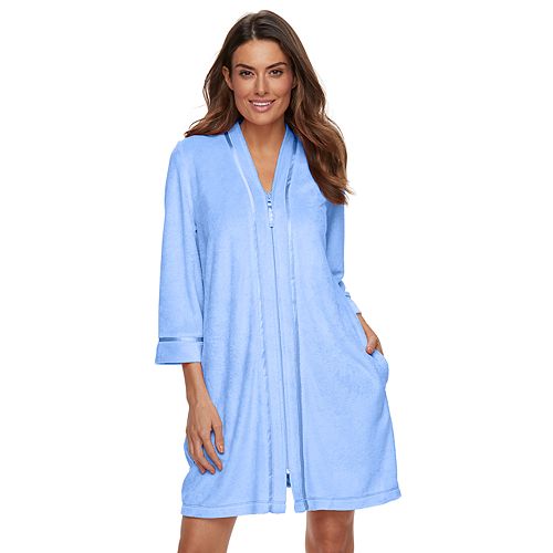 Download Women's Croft & Barrow® Zip-Front Wicking Terry Robe