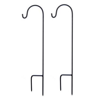 LumaBase Metal 30" Shepherd's Hook Garden Stake 2 pc Set