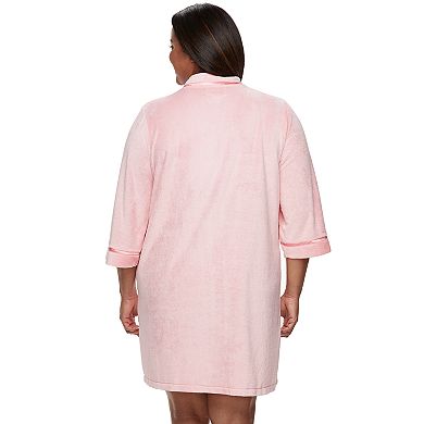 Plus Size Croft & Barrow® Zip-Front Wicking Terry Robe