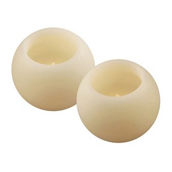 LumaBase 4" Ball LED Candle 2 pc Set