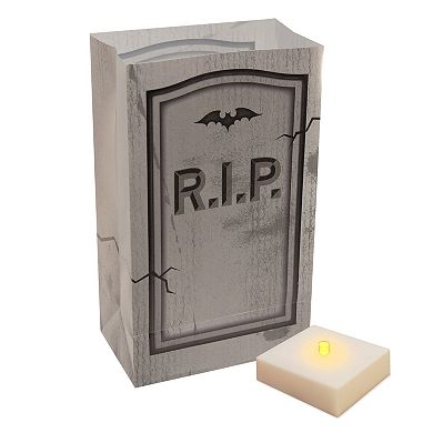 LumaBase Tombstone Timer Luminaria Outdoor Decor 6-piece Set