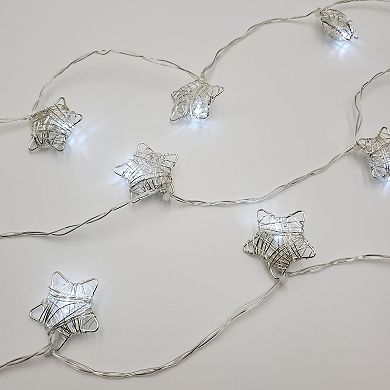 LumaBase Solar Wire Star String Light 2-piece Set