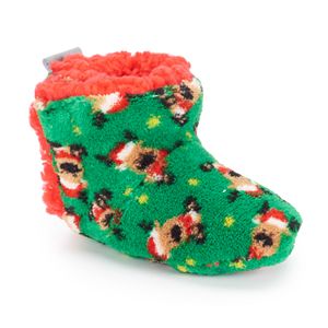Baby Boy Skidders Reindeer Slippers
