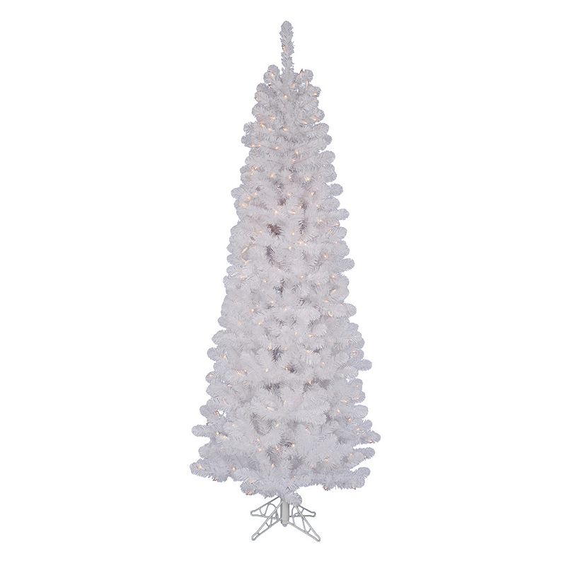 Vickerman 6.5-ft. Pre-Lit White Salem Pencil Pine Artificial Christmas Tree
