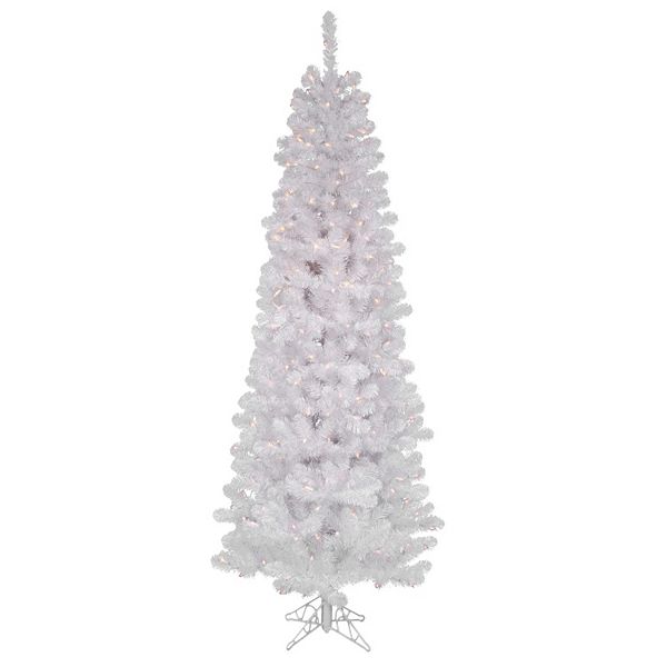 Vickerman 7.5-ft. Pre-Lit White Salem Pencil Pine Artificial Christmas Tree