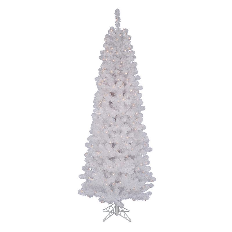 Vickerman 7.5-ft. Pre-Lit White Salem Pencil Pine Artificial Christmas Tree