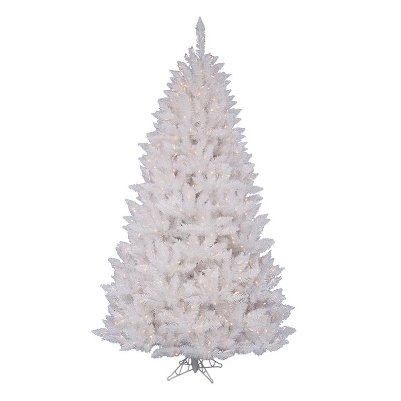 30998875 Vickerman 6.5-ft. Pre-Lit Sparkle White Spruce Art sku 30998875