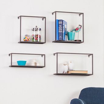 Holly & Martin Zyther Metal Wall Shelf 4 pc Set