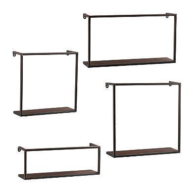 Holly & Martin Zyther Metal Wall Shelf 4-piece Set