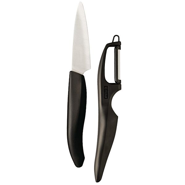 Kyocera Ceramic Paring Knife Double Edged Vertical Peeler Set