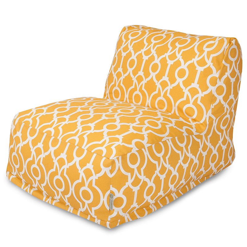 Majestic Home Goods Athens Indoor / Outdoor Beanbag Chair Lounger, Yellow, 