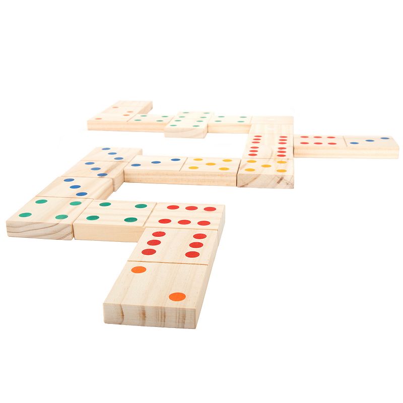 Hey! Play! 28-pc. Giant Wooden Dominoes Set, Multicolor